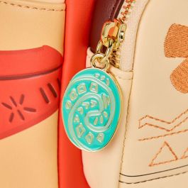 Loungefly Mochila Mini Vaiana Moana Disney de Piel Sintética 26cm con Conchas Auténticas y Detalles Bordados