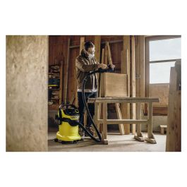 Kärcher WD 5 P V-25/5/22 Aspirador de Agua y Polvo 25L, Seco/Húmedo, con Soplador, Activación desde Herramienta, 5m Cable, 5 Ruedas, Negro/Amarillo