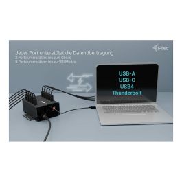 I - tec Hub USB-C/USB-A 10 En 1 con Carga y Datos, 180W, USB 3.2 Gen 1 5 Gbps