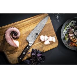 Zwilling 30571-201-0 Cuchillo de Chef TANREI 20 cm Acero Inoxidable - Hoja de Acero, Mango Negro, 230g