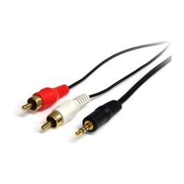 Cable Audio Jack (3,5 mm) a 2 RCA Startech MU3MMRCA Negro