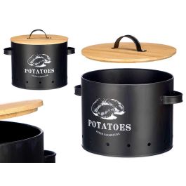 Patatero Tapa Bambu Negro Kinvara 28X22CM (4 Unidades) Precio: 46.49999992. SKU: B1GQ7HM3T7