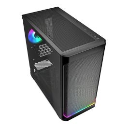 Sharkoon MK4W RGB Micro Torre PC Negro con Iluminación RGB Panel Lateral de Vidrio Templado