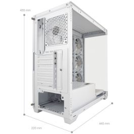 LC-Power LC-715W-ON Midi Tower PC Gaming Blanco ATX/Micro ATX/Mini-ITX Vidrio Templado Ventana Lateral