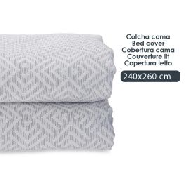 Colcha Cama Geometrico Gris 240X260Cm Giftdecor (4 Unidades) Colcha Cama Geometrico Gris 240X260Cm Giftdecor (4 Unidades)