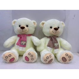 DKD Home Decor Peluche Oso Bufanda Burdeos Rojo Blanco Poliester 20 x 50 x 20 cm (2 Unidades) Precio: 56.6900004. SKU: S3037420