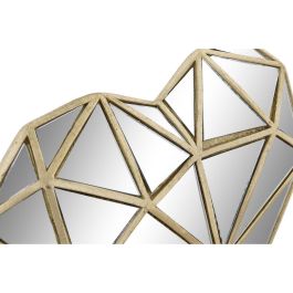 DKD Home Decor Decoración Pared Chic Corazón Resina y Cristal Dorado 26x21x5 cm DKD Home Decor Decoración Pared Chic Corazón Resina y Cristal Dorado 26x21x5 cm