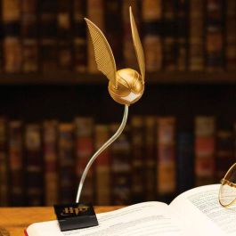 Wondee Lámpara de Clip Harry Potter Snitch Dorada Flexible para Lectura y Estudio
