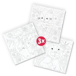Pintura por números sobre lienzo - 3 mascotas - SES CREATIVE Pintura por números sobre lienzo - 3 mascotas - SES CREATIVE