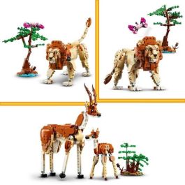 LEGO 31150 Creator 3en1 Safari Animales Salvajes, Juguete con Figuras: Jirafa, Gacelas y León