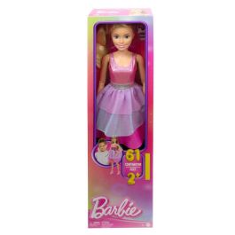 Barbie Hjy02 Muñeca 71 cm, Vestido Rosa Brillante Elegante, Pelo Rubio, Accesorios - Edición Grande