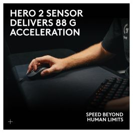 Logitech G Pro Ratón Inalámbrico Gaming con Sensor HERO y Tecnología LIGHTSPEED Negro