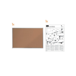 Tablero Corcho Nobo Essence Marco Aluminio 90X120 Cm