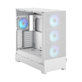 Fractal Design FD-C-POR1X-01 Caja PC Torre ATX Blanco con Panel de Vidrio Templado y Ventilación Mejorada