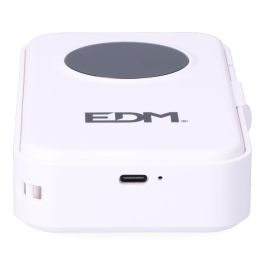 Edm Impresora etiquetadora térmica bluetooth mini, recargable USB-C, incluye rollo de papel continuo