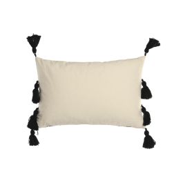 DKD Home Decor Cojín Urban Poliéster Blanco Negro 30 x 50 cm (2 Unidades)