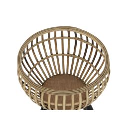 DKD Home Decor Macetero Balines Set de 2 Bambú Metal Natural 41 x 68 x 41 cm