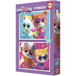 Educa Puzzle Superkitties 2x20 piezas para niños +3 años, material cartón