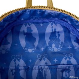 Loungefly Mochila Mini de Terciopelo Blancanieves Disney 26cm con Detalles de Piel Sintética y Forro Estampado