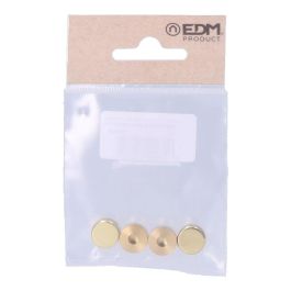 Edm Embellecedor Latón Roscado Liso 12 mm Pulido Pack 4 Unidades