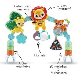 VTech Baby Arco musical del despertar para gatitos bebés articulado con texturas para cuna, silla de coche y cochecito
