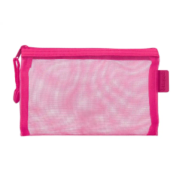 Liderpapel Bolsa Zipper Bag Poliéster Transpirable Multiusos DIN A6 Rosa