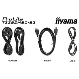 iiyama T2252MSC-B2 Monitor Táctil 21.5" Full HD IPS 1920x1080 5ms HDMI DP USB Altavoces Negro