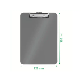 Leitz Carpeta Wow Plástico Rígido DIN A4 con Pinza Superior Color Turquesa