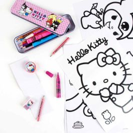 Hello Kitty Set de Papelería Coloreable. Kit de Material Escolar para Dibujar y Pintar. Edad Recomendada +3 Años.