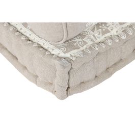 DKD Home Decor Sillon Rajna de Algodón Beige Blanco - Set de 4 - Ancho 90cm x Fondo 56cm x Alto 55cm - Asiento 16 cm