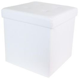 Home Deco Factory Caja-Puf Plegable Essentiel Almacenamiento Asiento Blanco 38x38x38 cm Precio: 14.49999991. SKU: B1DAJM3YPS
