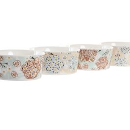 DKD Home Decor Aperitivo Tradicional Set de 5 Gres y Bambú Verde y Beige 19.7 x 1 x 19.7 cm