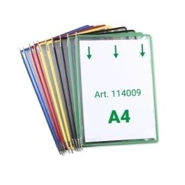 Djois Funda para Portacatalogos DIN A4 con PVC Antirreflejo, Bordes de Color, Pivotes Metálicos, Apertura Superior o Lateral, Incluye Índices, Pack 10 Unidades Precio: 39.95000009. SKU: B1DA7WAYKL