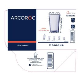Caja 6 Vasos Vidrio Conique Arcoroc 56 cL