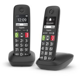 Gigaset E290 Duo Teléfono Inalámbrico con Pantalla 2 Pulgadas y Dos Terminales - Negro