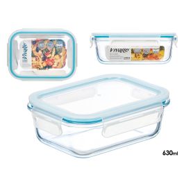 Vivalto Fiambrera Borosilicato Hermética 630 ml Transparente/Azul 13x17x6 cm (Set de 8) Precio: 15.49999957. SKU: B12MAZETZ6