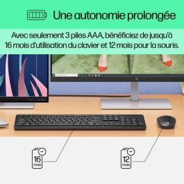 HP Combo Teclado y Ratón Inalámbrico 230, Diseño Cómodo y Silencioso, Batería de Larga Duración, Productividad Diaria