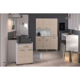 Carro OSLO 60 cm - 1 cajón y 1 puerta - L 60 x P 44 x H 81 cm - Color roble Carro OSLO 60 cm - 1 cajón y 1 puerta - L 60 x P 44 x H 81 cm - Color roble