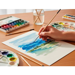 Liderpapel Pincel n 7 para Pintura al Óleo y Acrílica, Punta Plana Cerdas, Certificado FSC