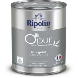 Pintura O'PUR para paredes, carpintería y radiadores - RIPOLIN - 472824 - Gris guijarro - Terciopelo satinado - 2 L Precio: 61.58999946. SKU: B14ZZZ785Y