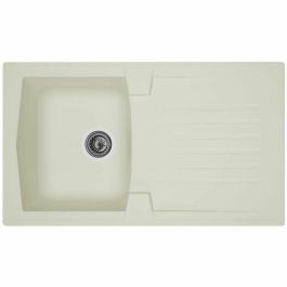 STRADOUR Fregadero de cocina empotrado 1 bandeja + 1 escurridor Arena - Resina - 86 x 50 cm - Blanco Precio: 119.89000045. SKU: B1FATDRYKT