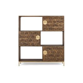 Giner y Colomer Librería de Madera de Mango Nogal con Detalles Dorados Precio: 1318.8879. SKU: B1H6DKFGPE