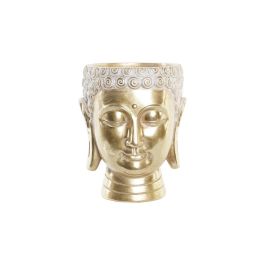 DKD Home Decor Macetero Decorativo de Resina Estilo Oriental, con Relieve de Buda, Tiesto Dorado y Gris, 17.5 x 21 x 17.5 cm Precio: 11.49999972. SKU: S3040800