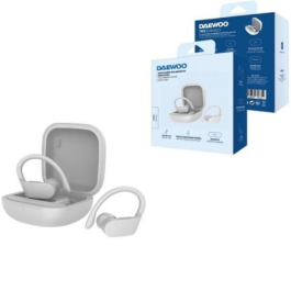 Daewoo DW2023 Auriculares Deportivos Bluetooth con Estuche de Carga, Autonomía 5h, Blancos