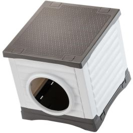 Nicho - FERPLAST - PETVILLA 50 - 38,5 x 43 x 38,5 cm - Blanco / Gris Nicho - FERPLAST - PETVILLA 50 - 38,5 x 43 x 38,5 cm - Blanco / Gris