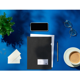 Liderpapel Carpeta Dossier A4 Uñero Negro Opaco Polipropileno 180 Micras