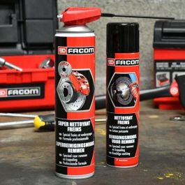 Facom Limpiador Frenos Embrague Específico, Chorro Potente PowerJet, Aerosol 360°, Compatible Carbono y Cerámica, 400 ml Facom Limpiador Frenos Embrague Específico, Chorro Potente PowerJet, Aerosol 360°, Compatible Carbono y Cerámica, 400 ml
