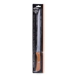 Gourmet Kitchen Cuchillo Jamonero Acero Inoxidable y Mango de Madera 36,5 cm (Hoja 25 cm)