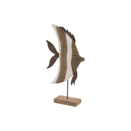 DKD Home Decor Figura Pez Blanco Natural Paulownia Metal 7 x 39 x 20.5 cm (2 Unidades) Precio: 27.59000013. SKU: B1946YQ3KD