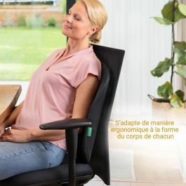 Medisana MC 500 Respaldo de masaje Shiatsu recargable inalámbrico con 2 velocidades, Negro